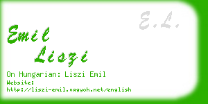 emil liszi business card